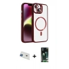 MARSİLYAN™- iPhone 13 Kılıf Yadigar Asil Koleksiyonu - Şeffaf 360 Full Body Arka Koruyucu + Rainbow Kamera Lens Koruma Cam - MI