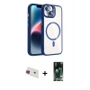 MARSİLYAN™- iPhone 13 Kılıf Yadigar Asil Koleksiyonu - Şeffaf 360 Full Body Arka Koruyucu + Rainbow Kamera Lens Koruma Cam - KI