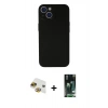 MARSİLYAN™- iPhone 13 Kılıf Yadigar Yansıma Serisi - Şeffaf 360 Full Body Arka Koruyucu + Pers Alüminyum Kamera Lens - GI