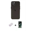 MARSİLYAN™- iPhone 13 Kılıf Yadigar Yansıma Serisi - Şeffaf 360 Full Body Arka Koruyucu + Renkli Kamera Lens Koruma Cam - PE
