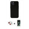 MARSİLYAN™- iPhone 13 Kılıf Yadigar Yansıma Serisi - Şeffaf 360 Full Body Arka Koruyucu + Pers Alüminyum Kamera Lens - KI