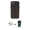 MARSİLYAN™- iPhone 13 Kılıf Yadigar Yansıma Serisi - Şeffaf 360 Full Body Arka Koruyucu + Pers Alüminyum Kamera Lens - GD