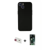 MARSİLYAN™- iPhone 13 Kılıf Yadigar Yansıma Serisi - Şeffaf 360 Full Body Arka Koruyucu + Rainbow Kamera Lens Koruma Cam - KI