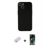 MARSİLYAN™- iPhone 13 Kılıf Yadigar Yansıma Serisi - Şeffaf 360 Full Body Arka Koruyucu + Renkli Kamera Lens Koruma Cam - SI