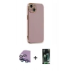 MARSİLYAN™- iPhone 13 Kılıf Yankı Serisi - Şeffaf 360 Full Body Arka Koruyucu + Raze Metal Kamera Lens - MI