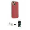 MARSİLYAN™- iPhone 13 Kılıf Yankı Serisi - Şeffaf 360 Full Body Arka Koruyucu + Rainbow Kamera Lens Koruma Cam - REGD