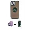 MARSİLYAN™- iPhone 13 Kılıf Yörünge Çizgi - Şeffaf 360 Full Body Arka Koruyucu + Raze Metal Kamera Lens - MI