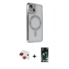 MARSİLYAN™- iPhone 13 Kılıf Zirve Doku Prime - Şeffaf 360 Full Body Arka Koruyucu + Pers Alüminyum Kamera Lens - KI