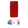 MARSİLYAN™- iPhone 13 Mini Kılıf Ahenk Serisi - Siyah 6D Mat Seramik Hayalet Nano Ekran Koruyucu + Raze Metal Kamera Lens - MI