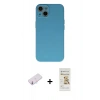 MARSİLYAN™- iPhone 13 Mini Kılıf Ahenk Serisi - Siyah Mat Seramik Nano Ekran Koruyucu + Renkli Kamera Lens Koruma Cam - PE