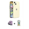 MARSİLYAN™- iPhone 13 Mini Kılıf Atlas Minimal Prime - Siyah Polymer Nano Ekran Koruyucu + Raze Metal Kamera Lens - YL