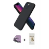 MARSİLYAN™- iPhone 13 Mini Kılıf Kozmos Yansıma Özel Seri - Siyah Mat Seramik Nano Ekran Koruyucu + Raze Metal Kamera Lens - YL