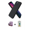 MARSİLYAN™- iPhone 13 Mini Kılıf Kozmos Yansıma Özel Seri - Siyah Polymer Nano Ekran Koruyucu + Raze Metal Kamera Lens - KI