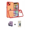 MARSİLYAN™- iPhone 13 Mini Kılıf Nova Asil Özel Seri - Siyah 6D Mat Seramik Hayalet Nano Ekran Koruyucu + Raze Metal Kamera Lens - MI