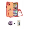 MARSİLYAN™- iPhone 13 Mini Kılıf Nova Asil Özel Seri - Siyah 6D Mat Seramik Hayalet Nano Ekran Koruyucu + Raze Metal Kamera Lens - SH