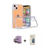 MARSİLYAN™- iPhone 13 Mini Kılıf Nova Asil Özel Seri - Siyah 6D Mat Seramik Hayalet Nano Ekran Koruyucu + Raze Metal Kamera Lens - PE