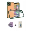 MARSİLYAN™- iPhone 13 Mini Kılıf Nova Asil Özel Seri - Siyah 6D Mat Seramik Hayalet Nano Ekran Koruyucu + Raze Metal Kamera Lens - MI