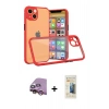 MARSİLYAN™- iPhone 13 Mini Kılıf Nova Asil Özel Seri - Siyah 6D Mat Seramik Hayalet Nano Ekran Koruyucu + Raze Metal Kamera Lens - PE
