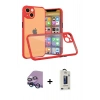 MARSİLYAN™- iPhone 13 Mini Kılıf Nova Asil Özel Seri - Siyah Bilvis Hayalet Cam Ekran Koruyucu + Raze Metal Kamera Lens - MI