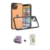 MARSİLYAN™- iPhone 13 Mini Kılıf Nova Asil Özel Seri - Siyah Mat Seramik Nano Ekran Koruyucu + Raze Metal Kamera Lens - YL