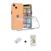 MARSİLYAN™- iPhone 13 Mini Kılıf Nova Asil Özel Seri - Siyah Mat Seramik Nano Ekran Koruyucu + Renkli Kamera Lens Koruma Cam - PE