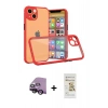 MARSİLYAN™- iPhone 13 Mini Kılıf Nova Asil Özel Seri - Siyah Mat Seramik Nano Ekran Koruyucu + Siyah Raze Metal Kamera Lens