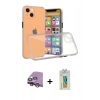 MARSİLYAN™- iPhone 13 Mini Kılıf Nova Asil Özel Seri - Siyah Polymer Nano Ekran Koruyucu + Raze Metal Kamera Lens - PE