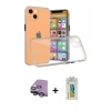 MARSİLYAN™- iPhone 13 Mini Kılıf Nova Asil Özel Seri - Siyah Polymer Nano Ekran Koruyucu + Yeşil Raze Metal Kamera Lens