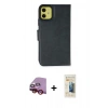 MARSİLYAN™- iPhone 13 Mini Kılıf Siluet Işık Serisi - Siyah 6D Mat Seramik Hayalet Nano Ekran Koruyucu + Raze Metal Kamera Lens - KI