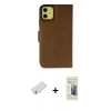 MARSİLYAN™- iPhone 13 Mini Kılıf Siluet Işık Serisi - Siyah 6D Mat Seramik Hayalet Nano Ekran Koruyucu + Renkli Kamera Lens Koruma Cam - PE