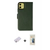 MARSİLYAN™- iPhone 13 Mini Kılıf Siluet Işık Serisi - Siyah 6D Mat Seramik Hayalet Nano Ekran Koruyucu + Renkli Kamera Lens Koruma Cam - SI