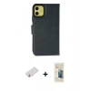 MARSİLYAN™- iPhone 13 Mini Kılıf Siluet Işık Serisi - Siyah 6D Mat Seramik Hayalet Nano Ekran Koruyucu + Turuncu Renkli Kamera Lens Koruma Cam