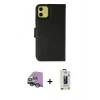 MARSİLYAN™- iPhone 13 Mini Kılıf Siluet Işık Serisi - Siyah Bilvis Hayalet Cam Ekran Koruyucu + Raze Metal Kamera Lens - YL