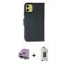 MARSİLYAN™- iPhone 13 Mini Kılıf Siluet Işık Serisi - Siyah Bilvis Hayalet Cam Ekran Koruyucu + Raze Metal Kamera Lens - YL
