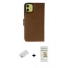 MARSİLYAN™- iPhone 13 Mini Kılıf Siluet Işık Serisi - Siyah Mat Seramik Nano Ekran Koruyucu + Renkli Kamera Lens Koruma Cam - TU