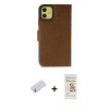 MARSİLYAN™- iPhone 13 Mini Kılıf Siluet Işık Serisi - Siyah Mat Seramik Nano Ekran Koruyucu + Renkli Kamera Lens Koruma Cam - SI
