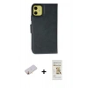 MARSİLYAN™- iPhone 13 Mini Kılıf Siluet Işık Serisi - Siyah Mat Seramik Nano Ekran Koruyucu + Renkli Kamera Lens Koruma Cam - SI