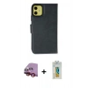 MARSİLYAN™- iPhone 13 Mini Kılıf Siluet Işık Serisi - Siyah Polymer Nano Ekran Koruyucu + Raze Metal Kamera Lens - KI