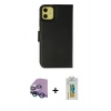 MARSİLYAN™- iPhone 13 Mini Kılıf Siluet Işık Serisi - Siyah Polymer Nano Ekran Koruyucu + Raze Metal Kamera Lens - MI