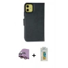 MARSİLYAN™- iPhone 13 Mini Kılıf Siluet Işık Serisi - Siyah Polymer Nano Ekran Koruyucu + Raze Metal Kamera Lens - PE