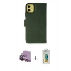 MARSİLYAN™- iPhone 13 Mini Kılıf Siluet Işık Serisi - Siyah Polymer Nano Ekran Koruyucu + Raze Metal Kamera Lens - PE