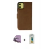 MARSİLYAN™- iPhone 13 Mini Kılıf Siluet Işık Serisi - Siyah Polymer Nano Ekran Koruyucu + Raze Metal Kamera Lens - PE