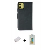 MARSİLYAN™- iPhone 13 Mini Kılıf Siluet Işık Serisi - Siyah Polymer Nano Ekran Koruyucu + Renkli Kamera Lens Koruma Cam - YL