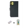 MARSİLYAN™- iPhone 13 Mini Kılıf Siluet Işık Serisi - Siyah Polymer Nano Ekran Koruyucu + Renkli Kamera Lens Koruma Cam - SI