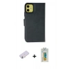 MARSİLYAN™- iPhone 13 Mini Kılıf Siluet Işık Serisi - Siyah Polymer Nano Ekran Koruyucu + Renkli Kamera Lens Koruma Cam - SI