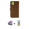 MARSİLYAN™- iPhone 13 Mini Kılıf Siluet Işık Serisi - Siyah Polymer Nano Ekran Koruyucu + Raze Metal Kamera Lens - YL