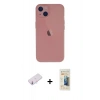 MARSİLYAN™- iPhone 13 Mini Kılıf Yadigar Yansıma Serisi - Siyah 6D Mat Seramik Hayalet Nano Ekran Koruyucu + Renkli Kamera Lens Koruma Cam - PE