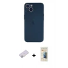 MARSİLYAN™- iPhone 13 Mini Kılıf Yadigar Yansıma Serisi - Siyah 6D Mat Seramik Hayalet Nano Ekran Koruyucu + Renkli Kamera Lens Koruma Cam - SI