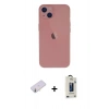 MARSİLYAN™- iPhone 13 Mini Kılıf Yadigar Yansıma Serisi - Siyah Bilvis Hayalet Cam Ekran Koruyucu + Renkli Kamera Lens Koruma Cam - SI