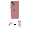MARSİLYAN™- iPhone 13 Mini Kılıf Yadigar Yansıma Serisi - Siyah Mat Seramik Nano Ekran Koruyucu + Renkli Kamera Lens Koruma Cam - SI